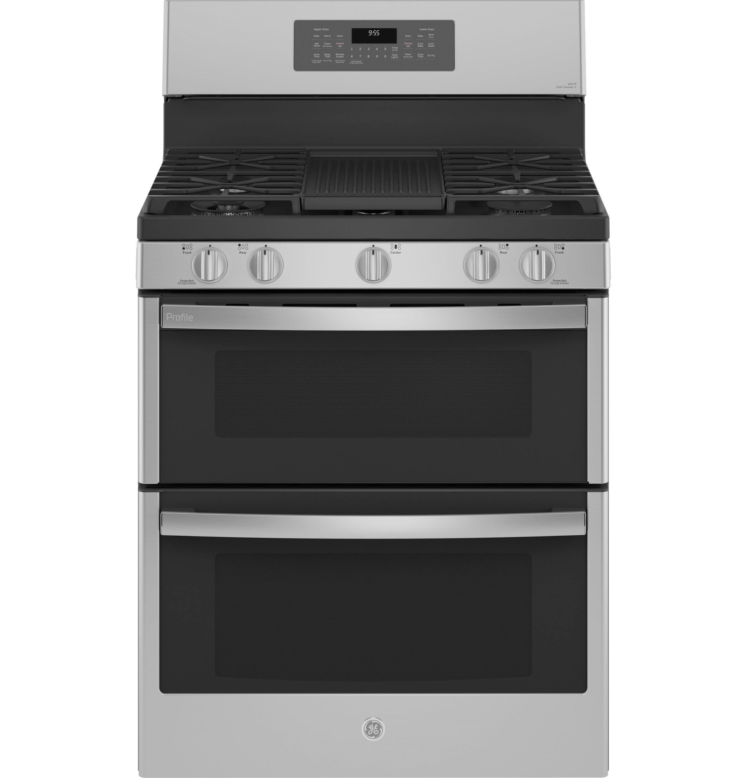 Ge Appliances PGB965YPFS Ge Profile&#8482; 30" Free-Standing Gas Double Oven Convection Fingerprint Resistant Range With No Preheat Air Fry