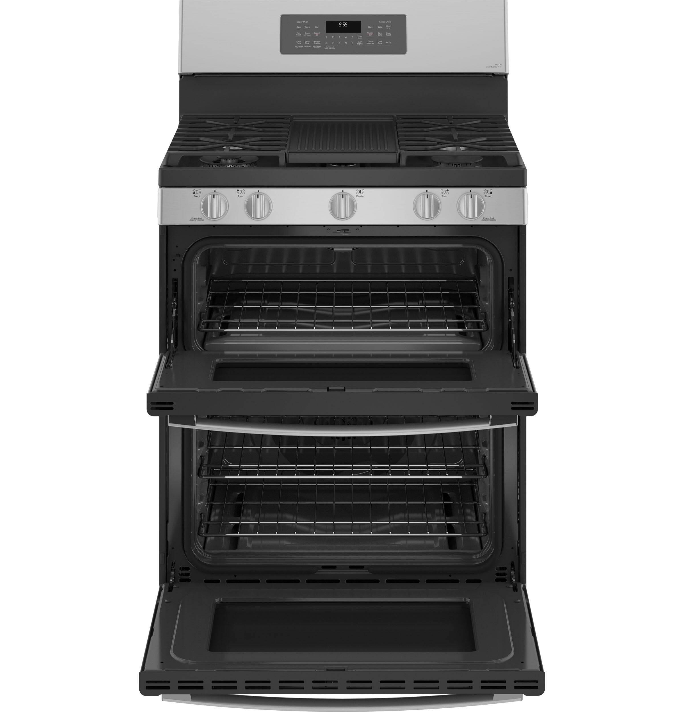 Ge Appliances PGB965YPFS Ge Profile&#8482; 30" Free-Standing Gas Double Oven Convection Fingerprint Resistant Range With No Preheat Air Fry